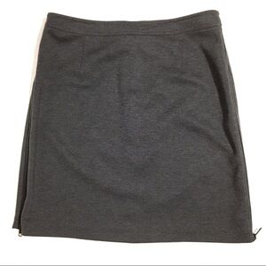 Laundry By Shelli Segal Gray Zipper Detail Skirt Size 6